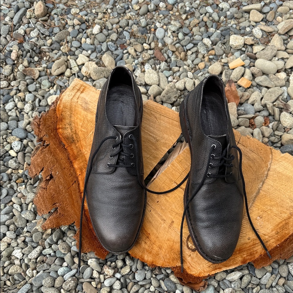 John Varvatos Brown Leather Oxfords